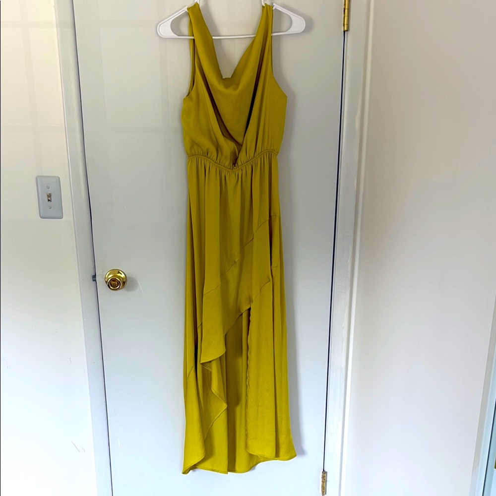 Elegant Yellow Sleeveless maxi Dress